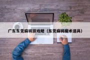 广东东莞麻将游戏规（东莞麻将魔术道具）