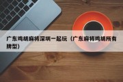 广东鸡胡麻将深圳一起玩（广东麻将鸡胡所有牌型）