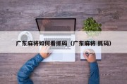 广东麻将如何看抓码（广东麻将 抓码）