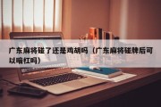 广东麻将碰了还是鸡胡吗（广东麻将碰牌后可以暗杠吗）