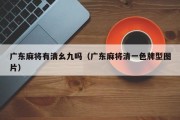 广东麻将有清幺九吗（广东麻将清一色牌型图片）