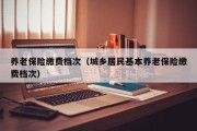 养老保险缴费档次（城乡居民基本养老保险缴费档次）